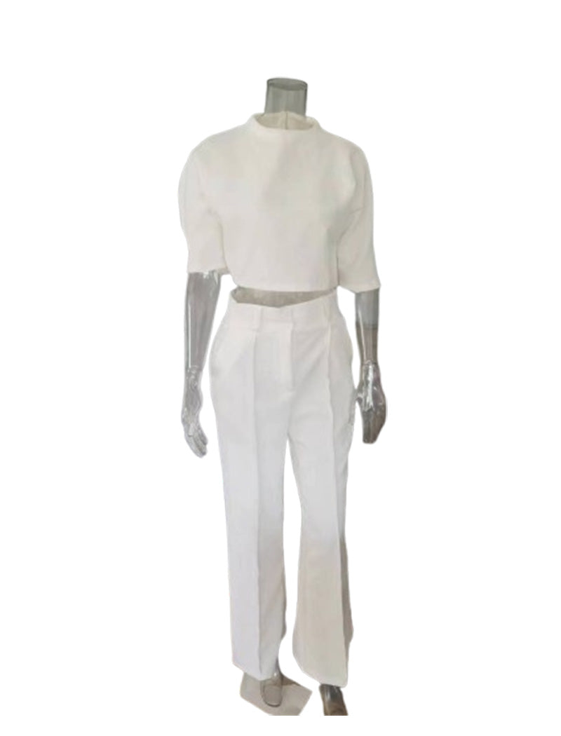 Cropped Long Sleeve Pant Set