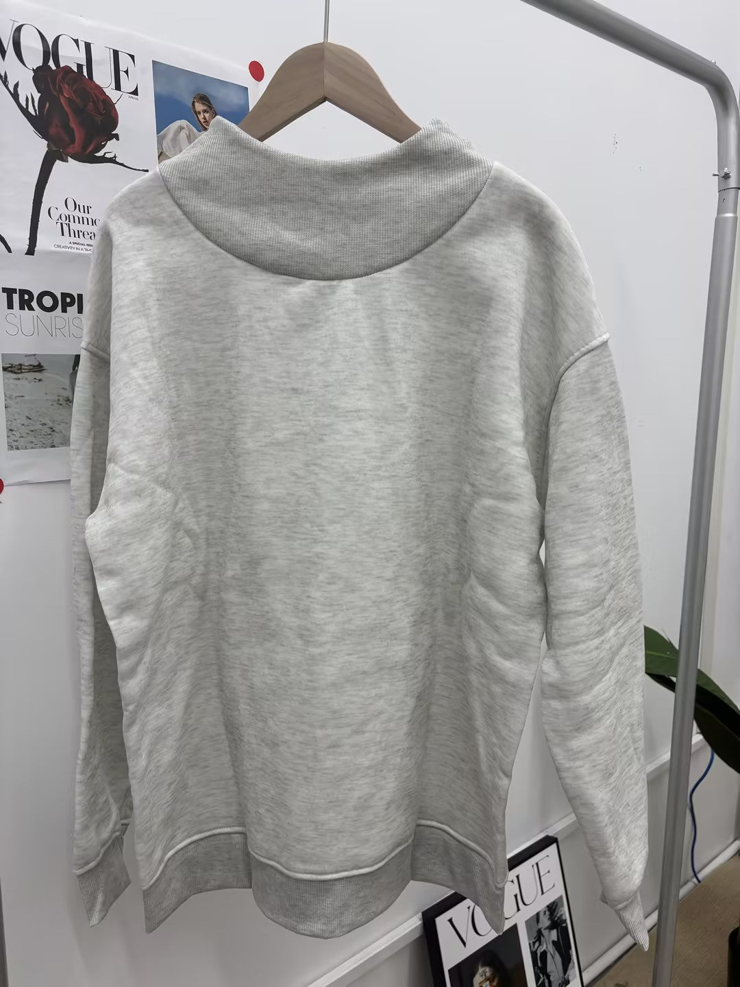 Mock Neck Oversized Pullover