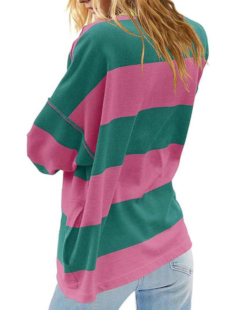 Striped Pullover Poncho