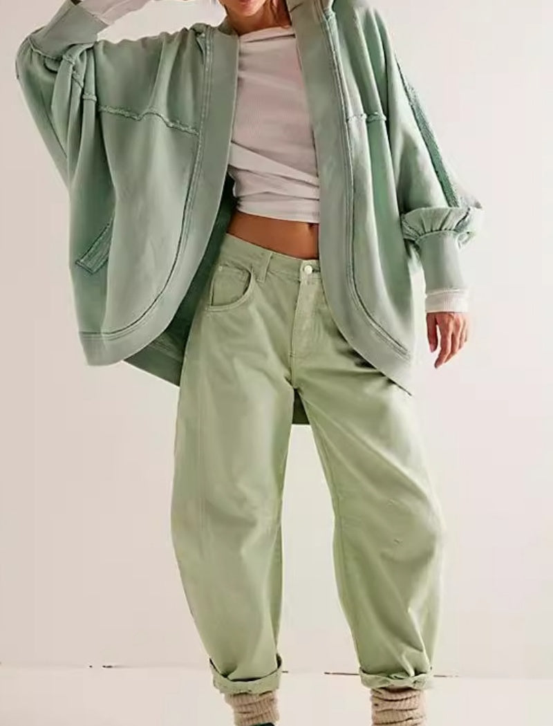 Oversized Batwing Sleeves Hoddie Jacket