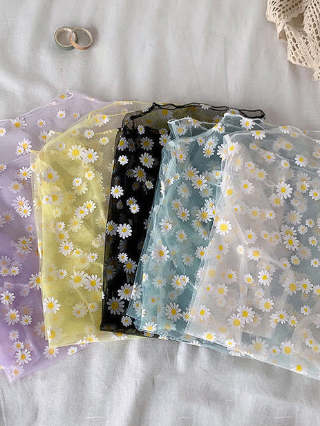 Daisy Mesh Long Sleeve Top