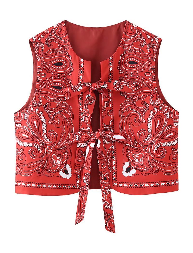 Paisley Print Vest