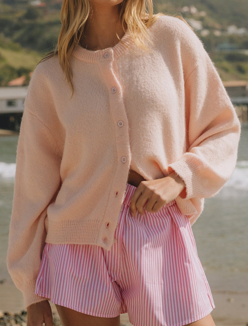 Long Sleeve Buttoned Knit Cardigan