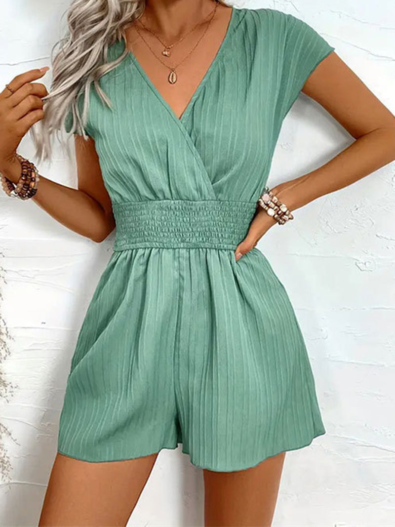 Solid Smocked Romper
