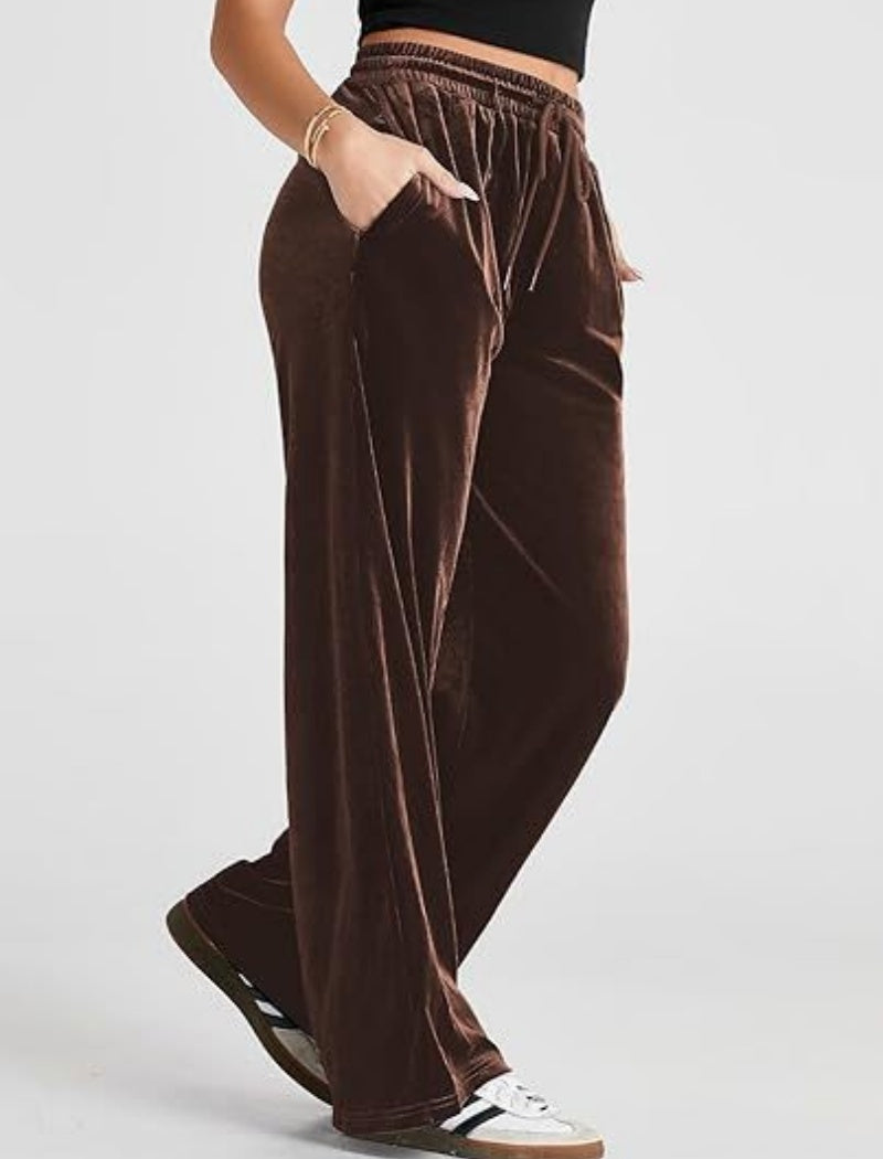 Wide-Leg Drawstring Lounge Pants