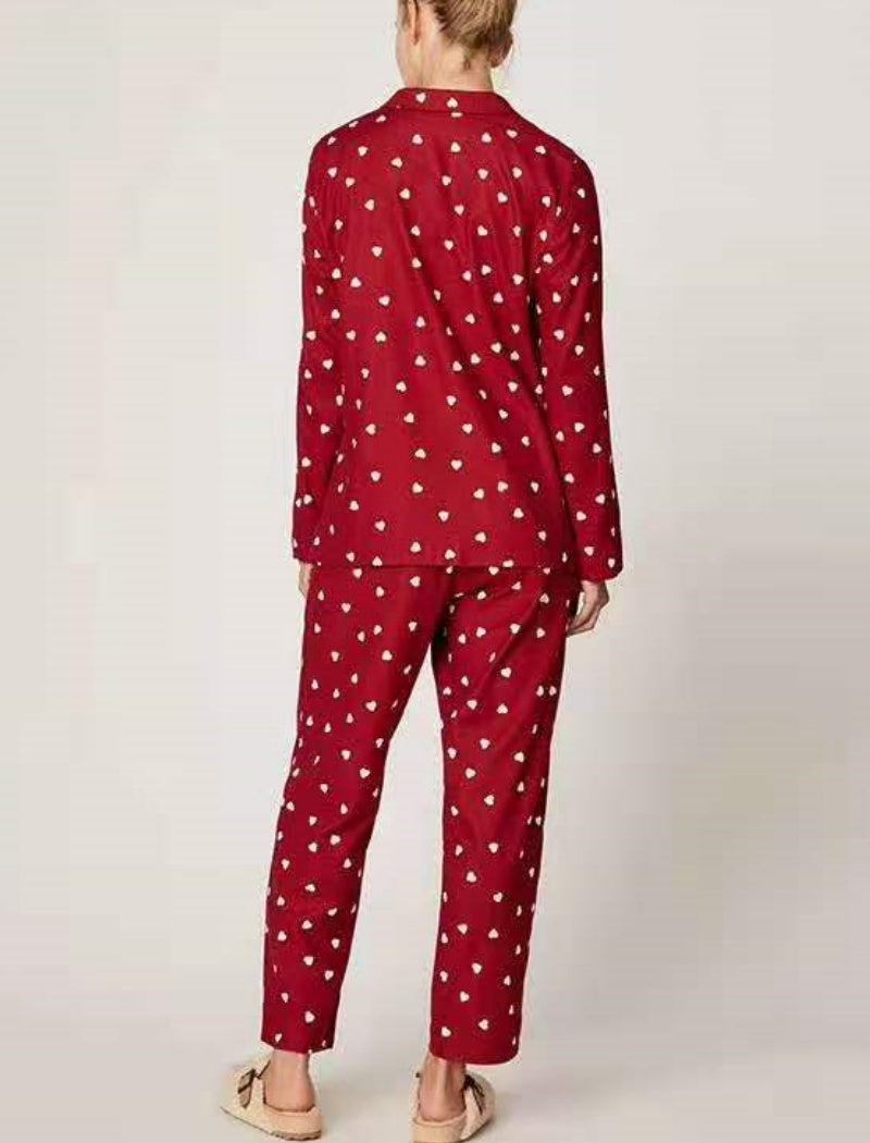 Printed Long-Sleeve Pajama Set
