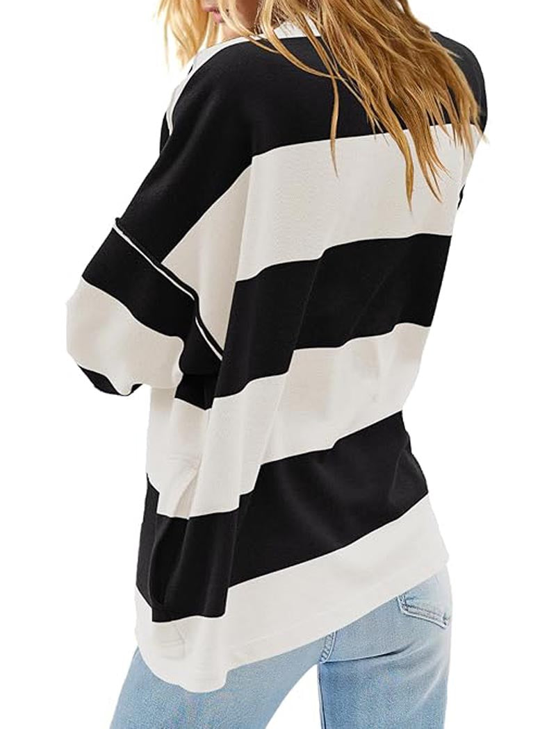 Striped Pullover Poncho