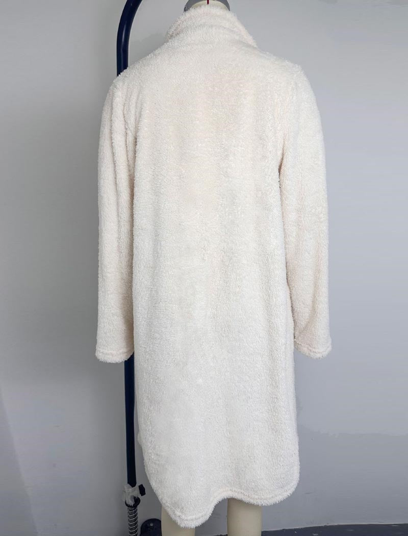 Oversized Textured Teddy Coat