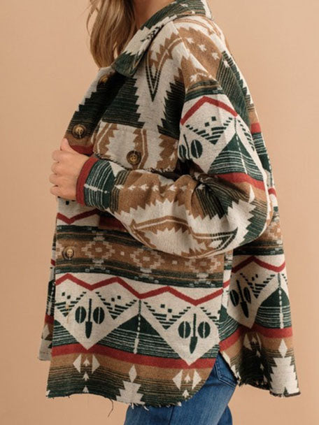 Graphic Button-Up Jacket