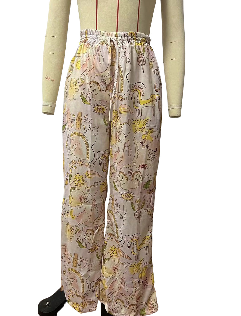 Casual Pocket Five-Sleeve Two-Piece Set