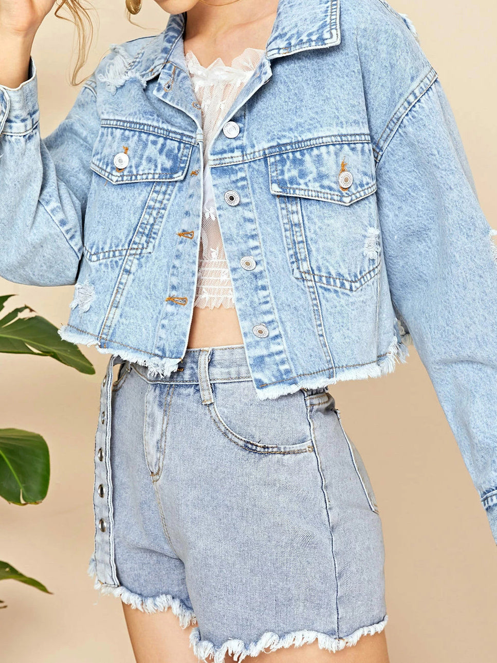 Cropped Denim Jacket