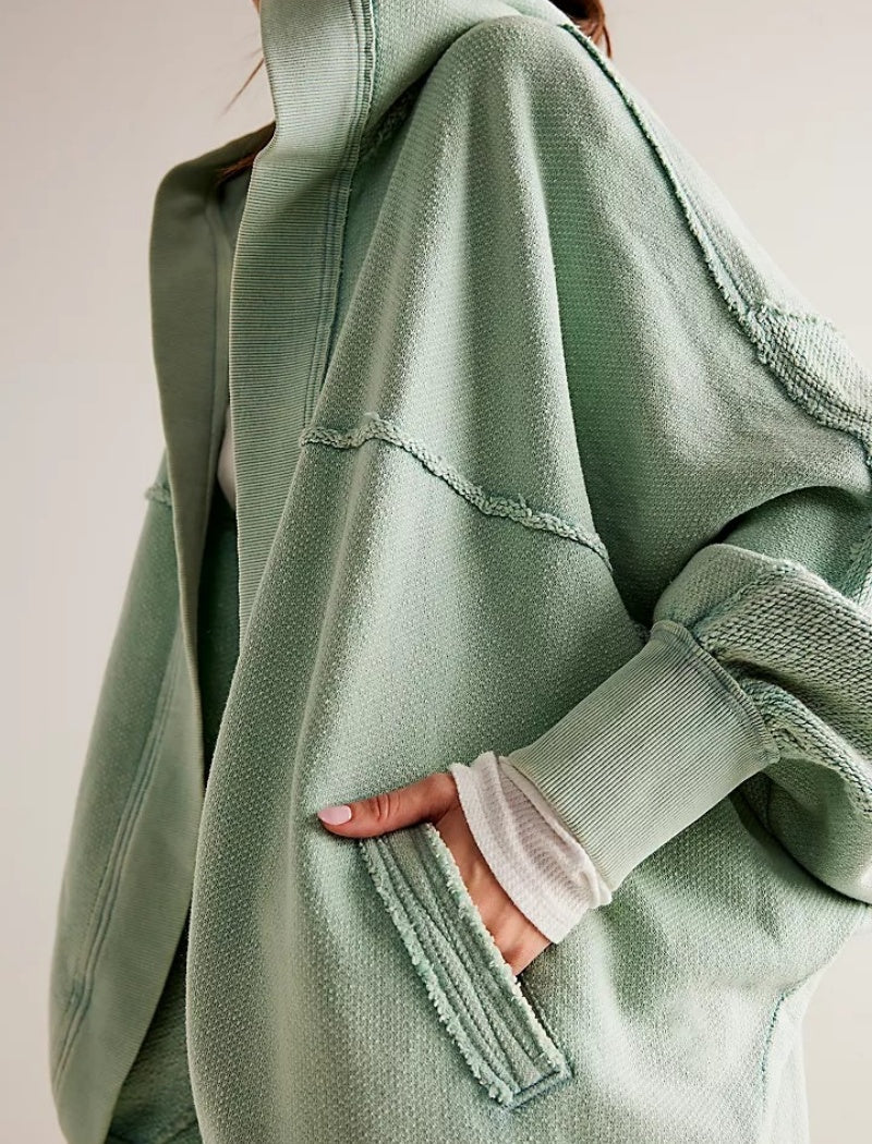 Oversized Batwing Sleeves Hoddie Jacket