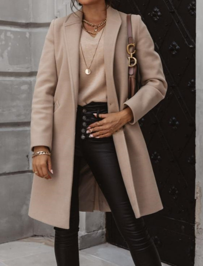 Tailored Longline Button-Up Coat