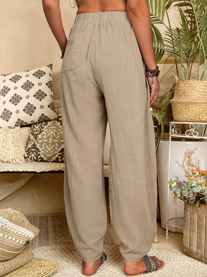 Wide-Leg Pockets Pants