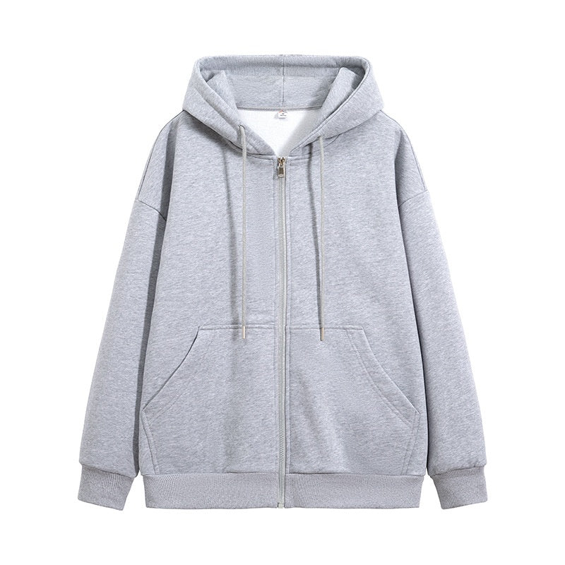 Classic Zippered Hoodie with Pockets
