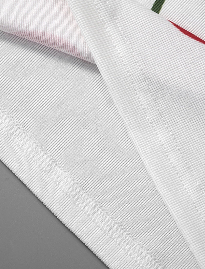 Cherry Print Cropped Tank Top