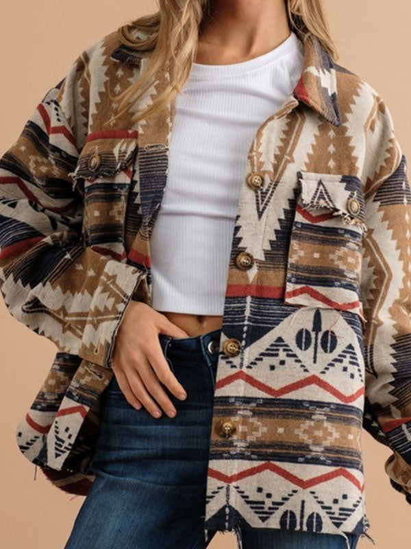 Graphic Button-Up Jacket