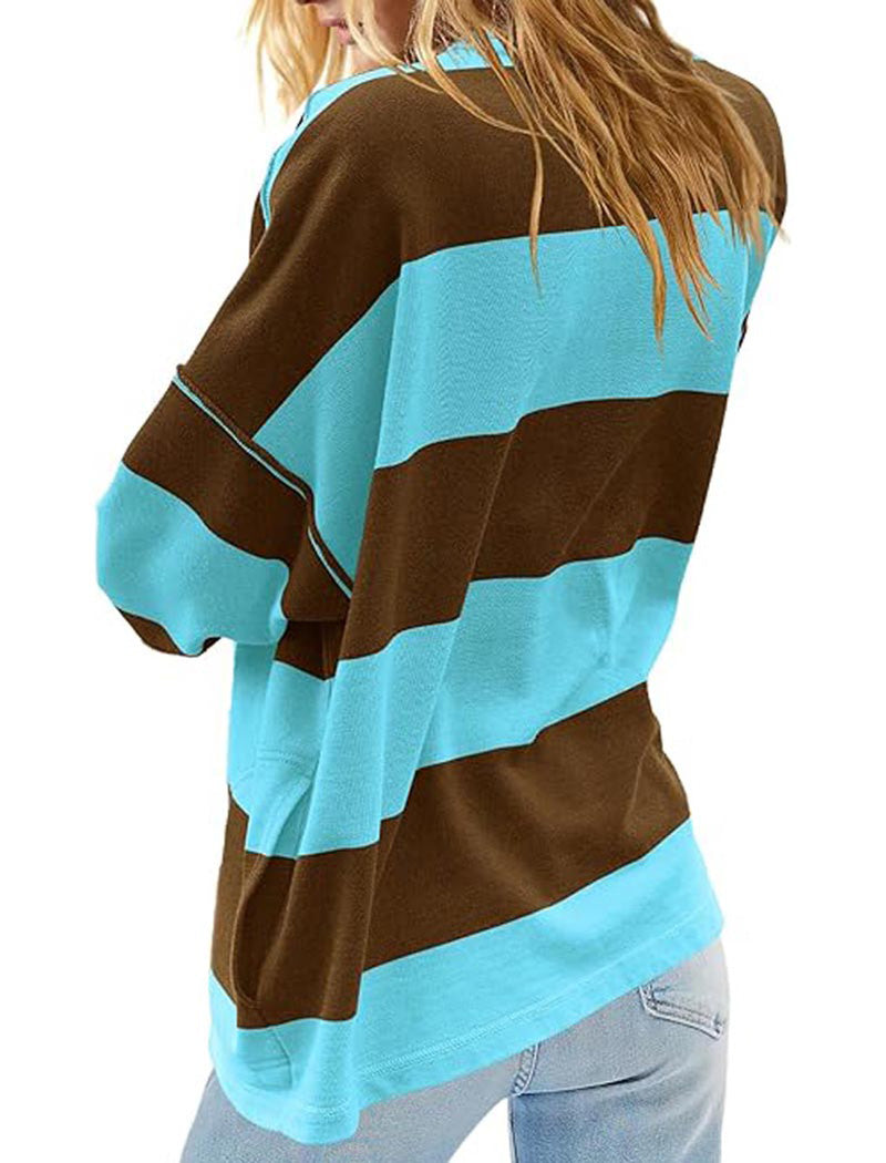 Striped Pullover Poncho