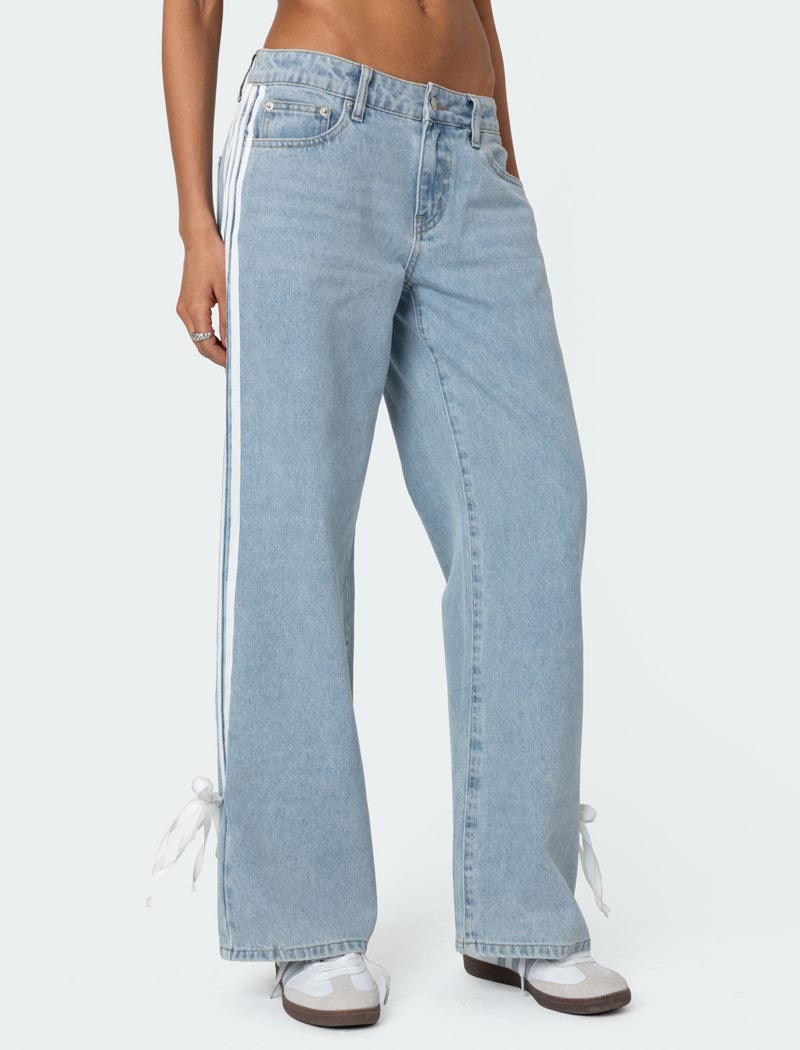 Wide-Leg Vintage Wash Jeans