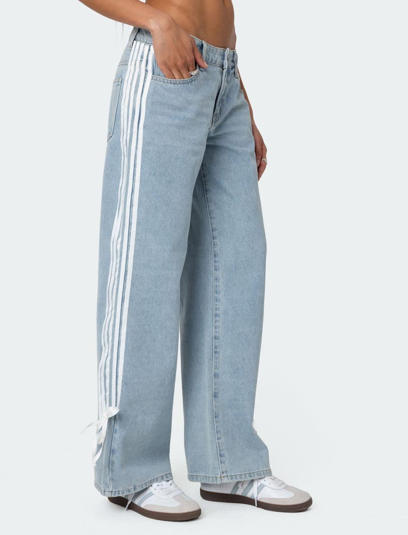 Wide-Leg Vintage Wash Jeans