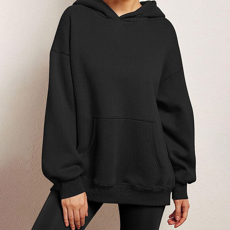 Pockets Drop-Sleeve Hoodie