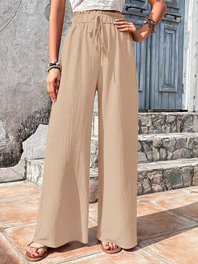 High-Waist Drawstring Pants