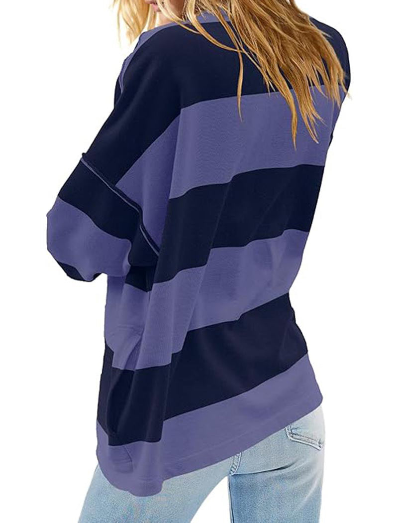 Striped Pullover Poncho