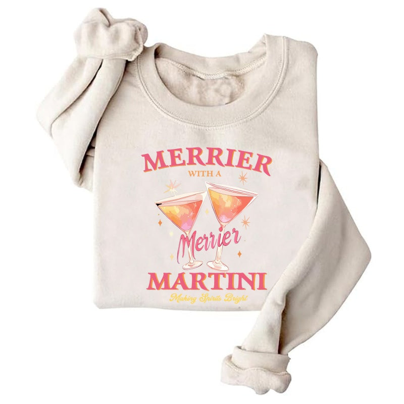 Christmas Round Neck Hoodie Top