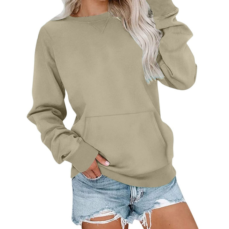 Crew Neck Loose Long Sleeve Top