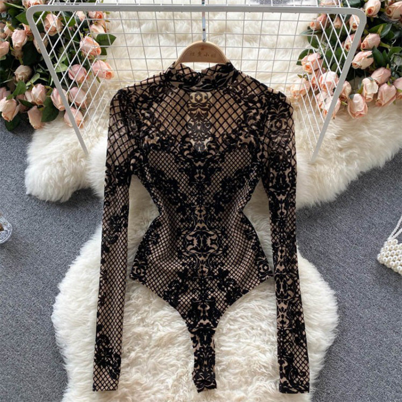 Floral Mesh Bodysuit