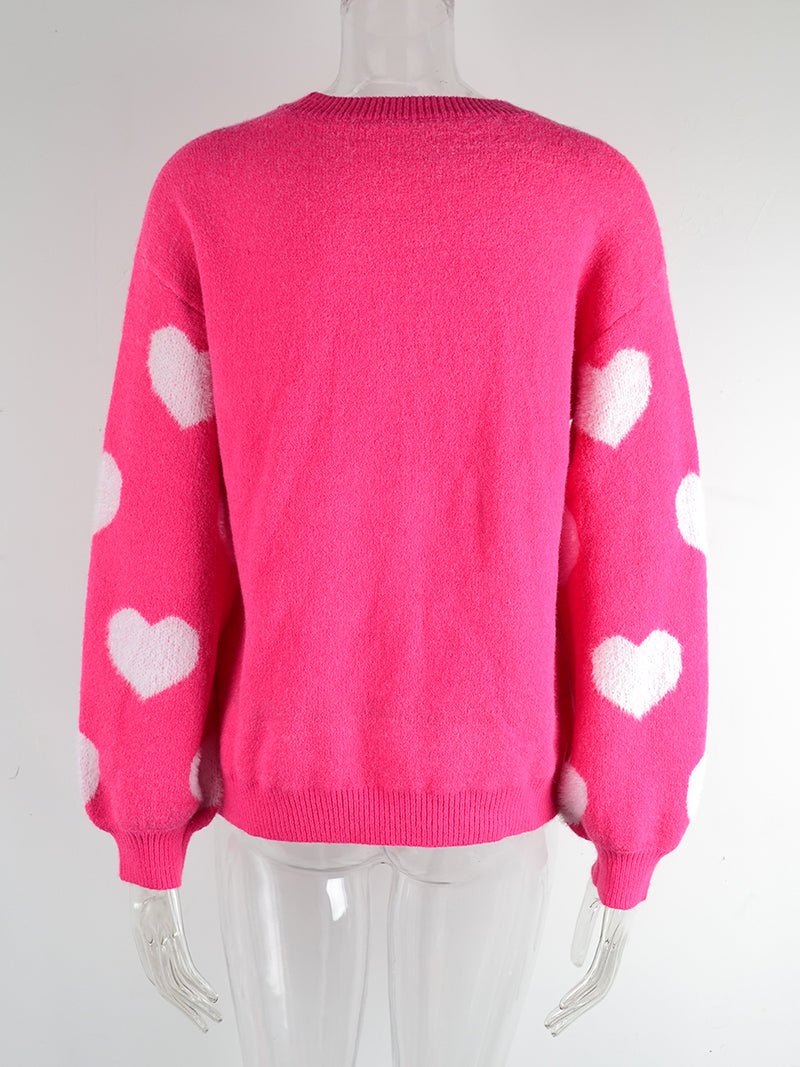 Heart Pattern Sweater