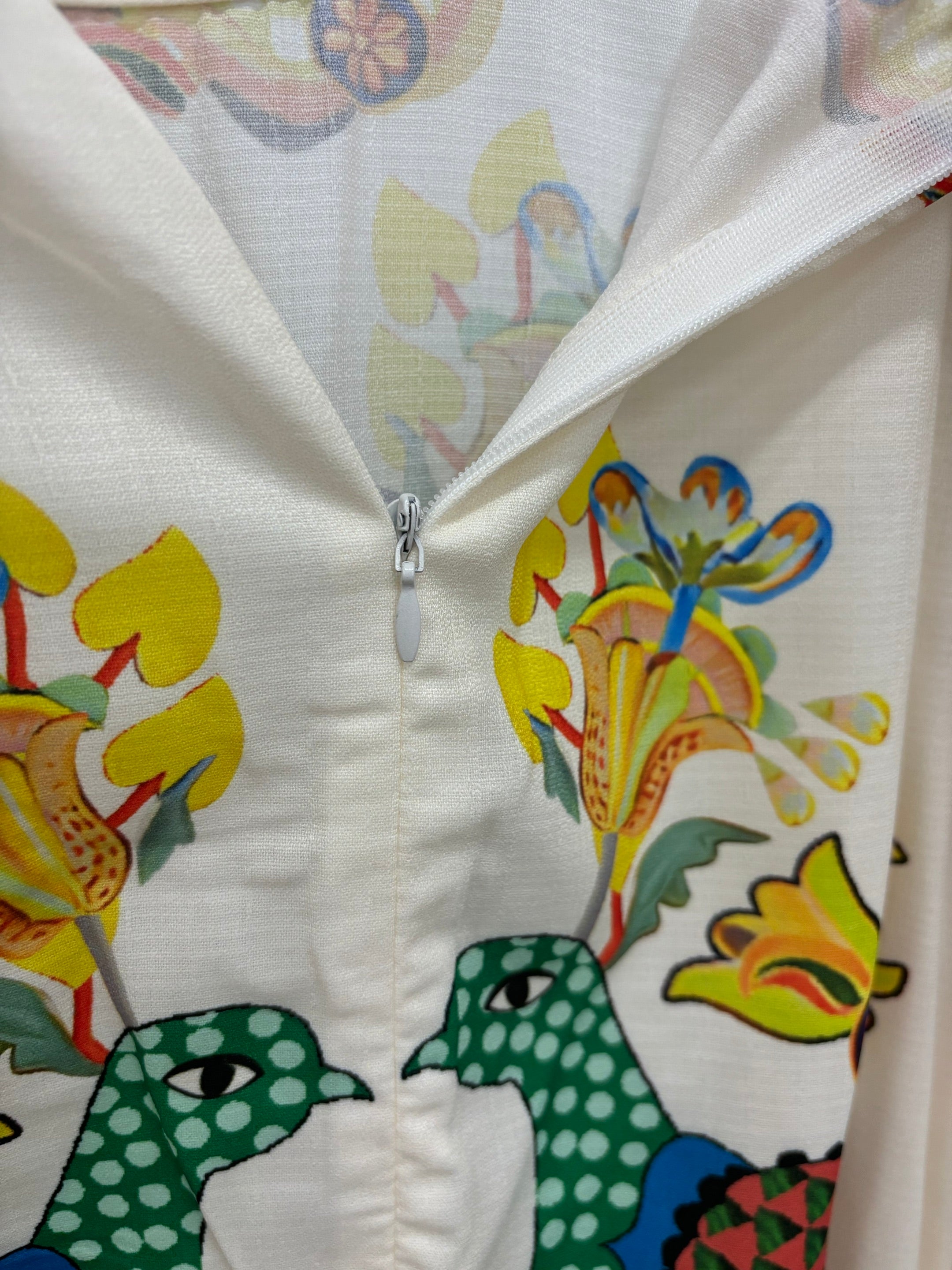 Graphic Print Belted Maxi Dress