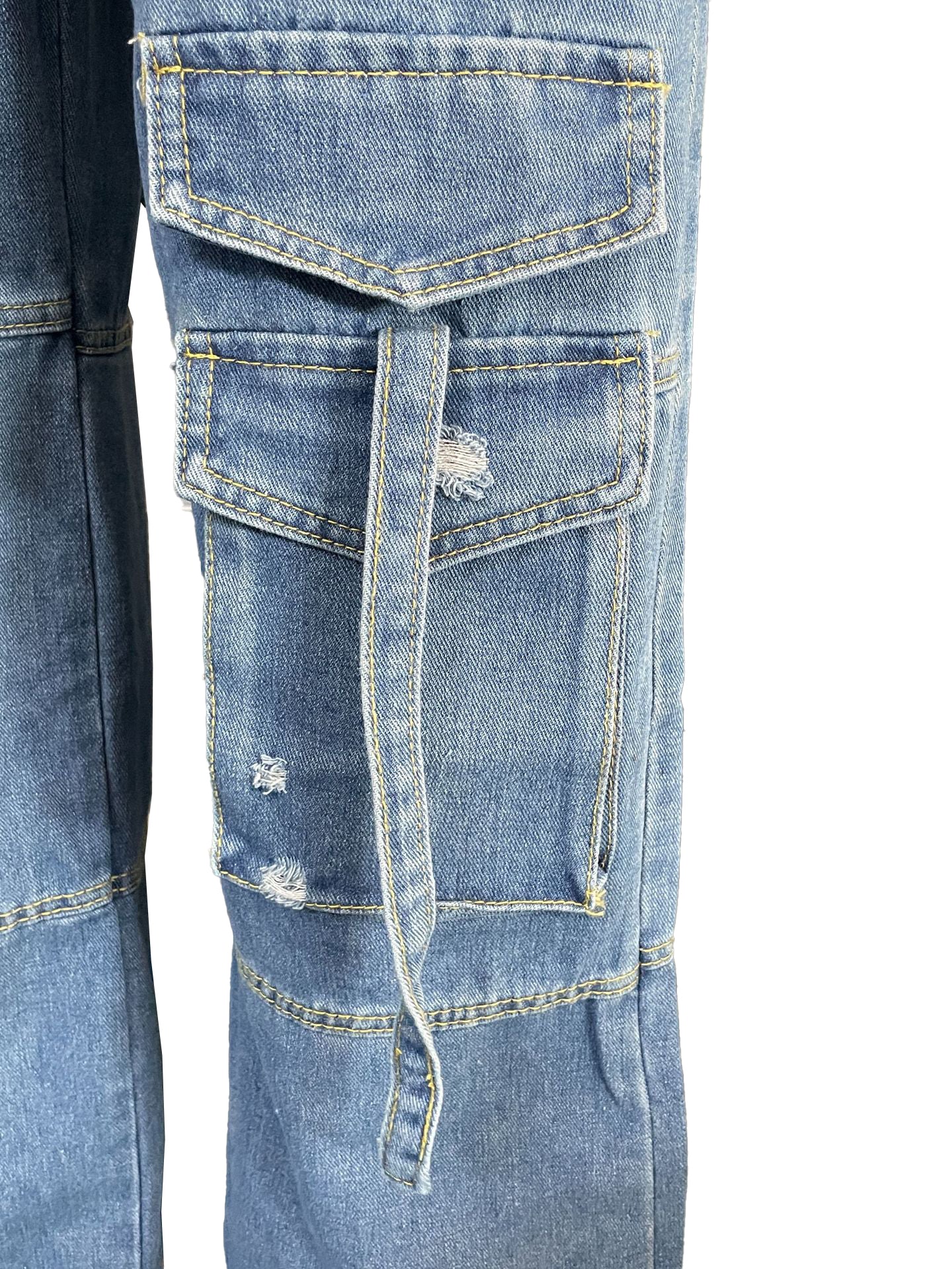 Low-Rise Cargo Jeans