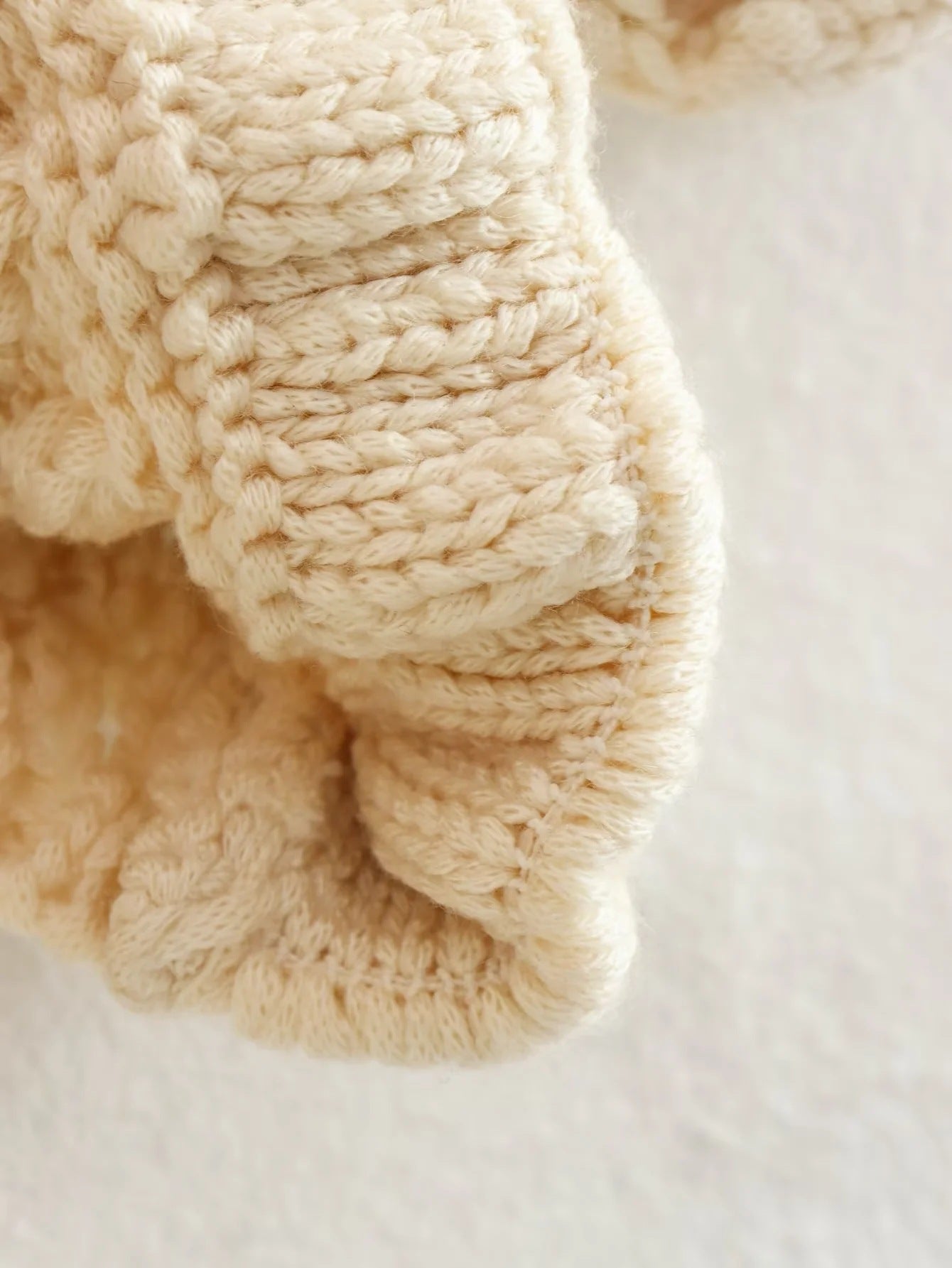 Cropped Eyelet Sweater