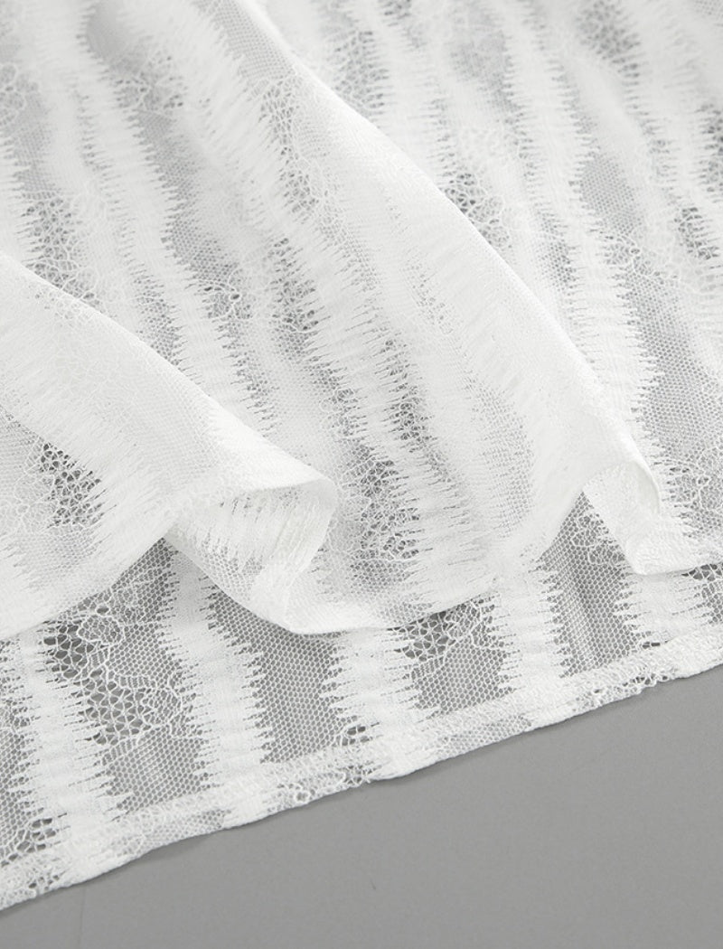 Sheer Lace Maxi Skirt