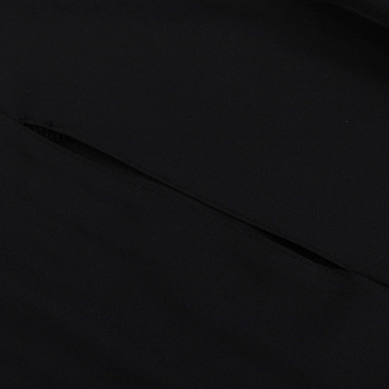 Plunging Flared Sleeve Pleated Mini Dress