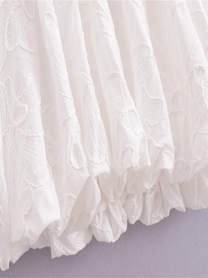 Floral Puff Sleeve Smocked Mini Dress