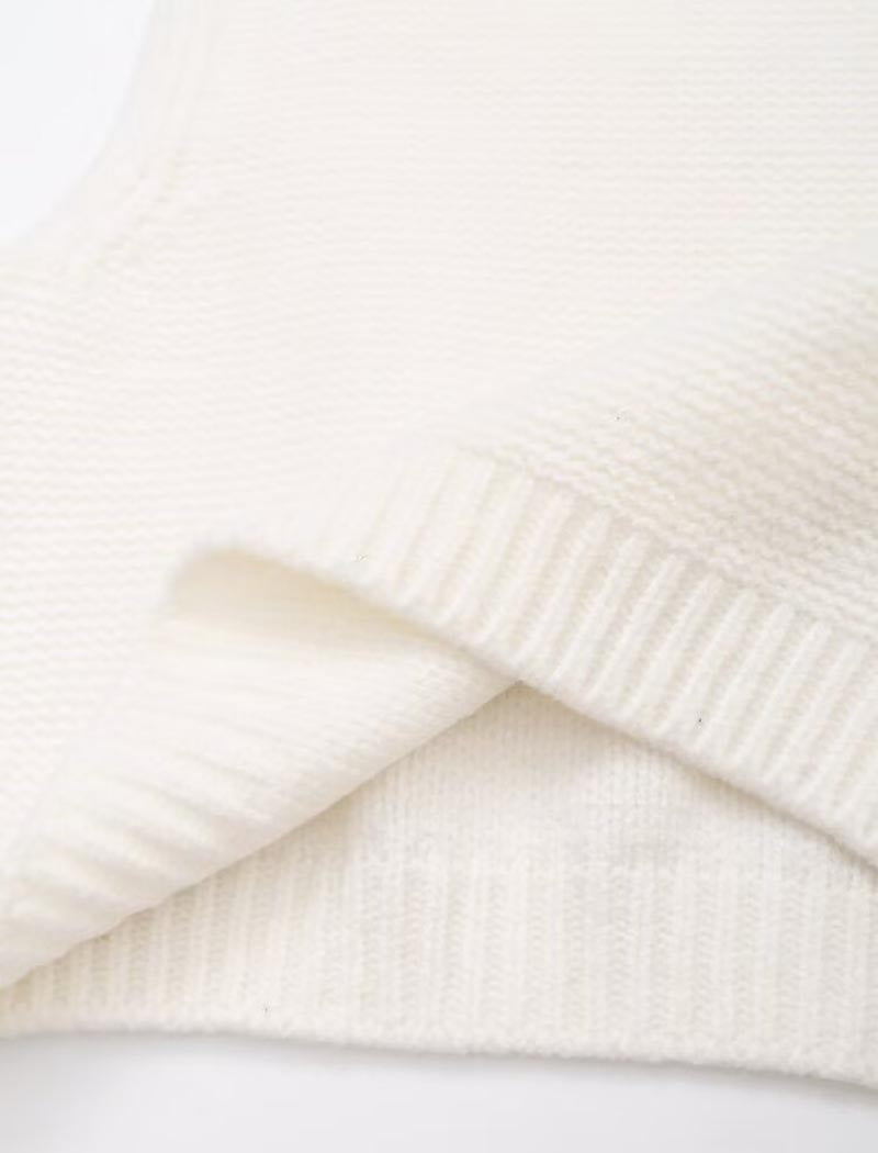 Knit Bows Sleeveless Vest