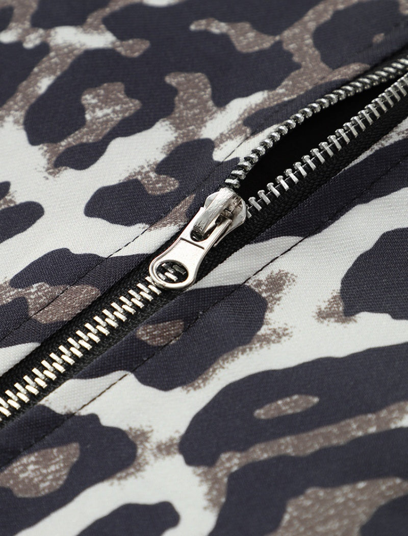 Leopard Print Puffer Jacket