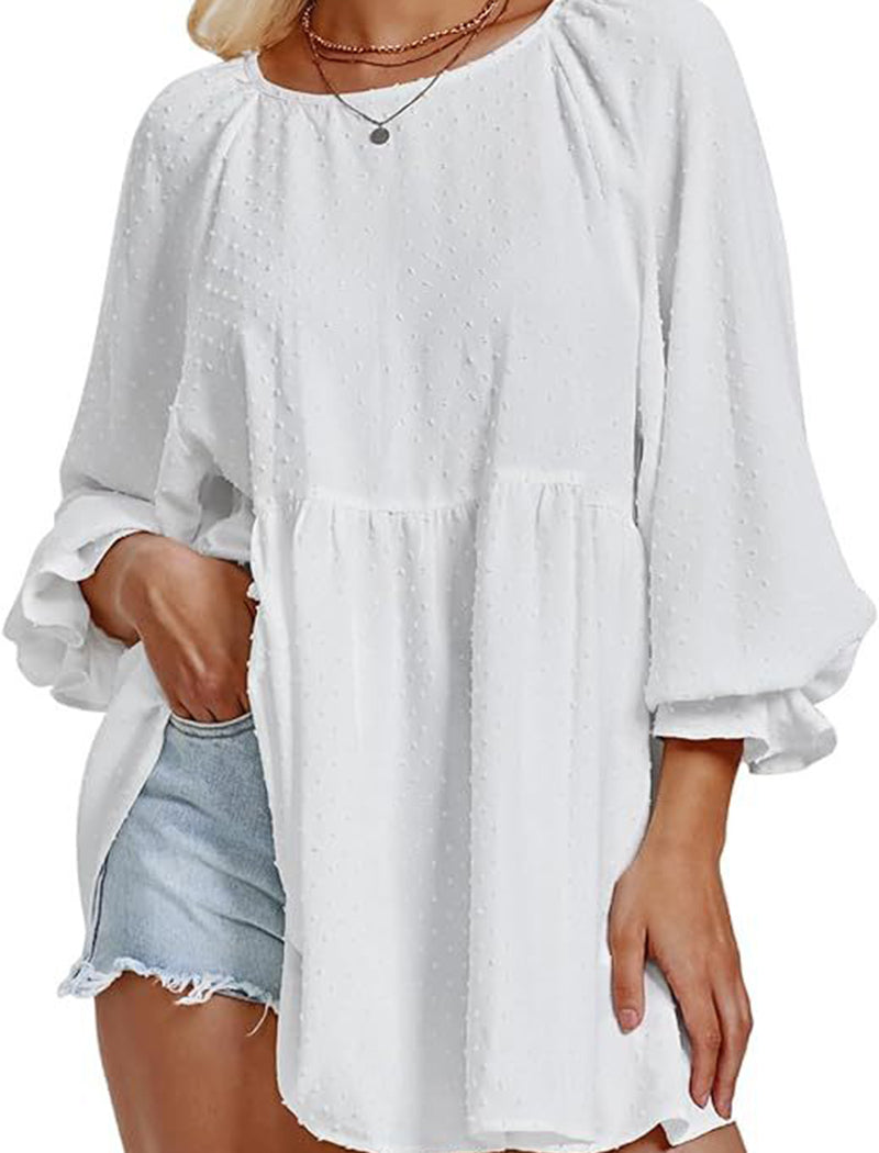 Ruffle Sleeve Shirt Blouse