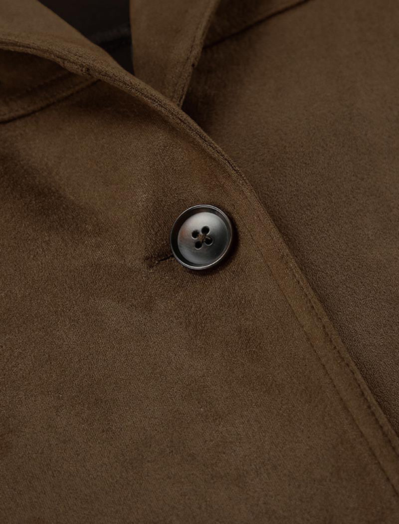 Oversized Faux Suede Blazer