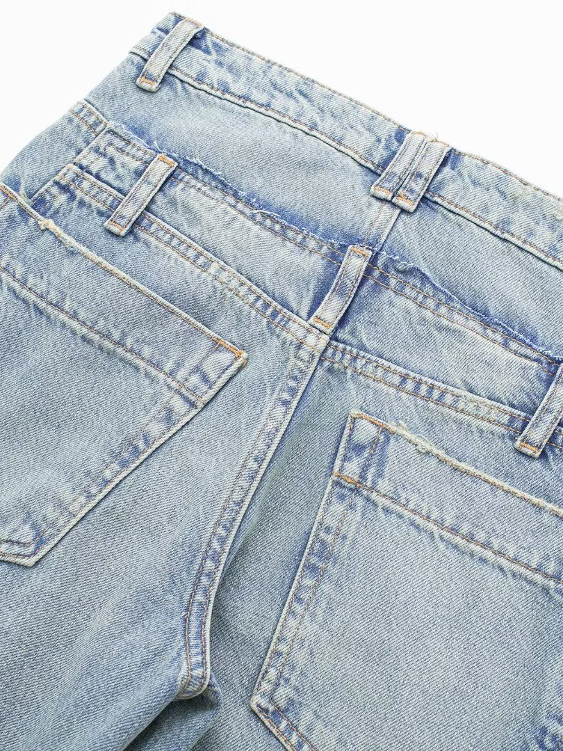 Wide-Leg Mid-Rise Jeans