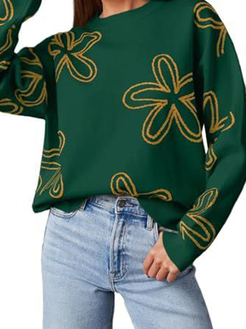 Floral Pullover Sweater