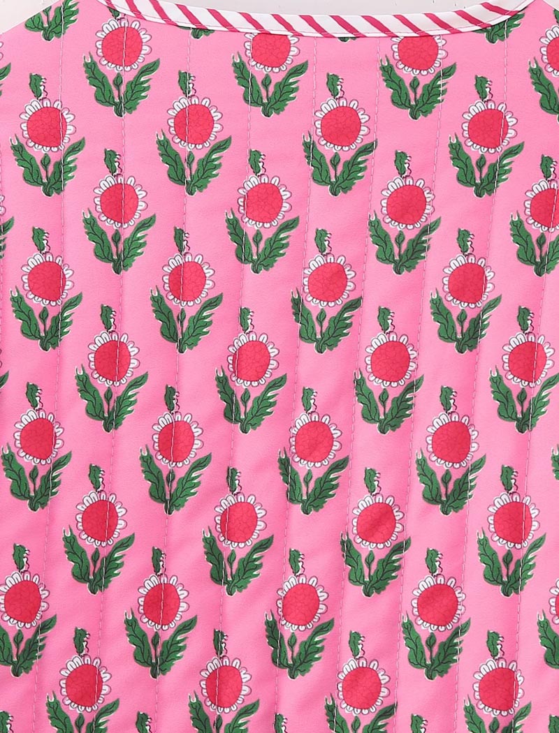 Floral Print V-Neck Jacket