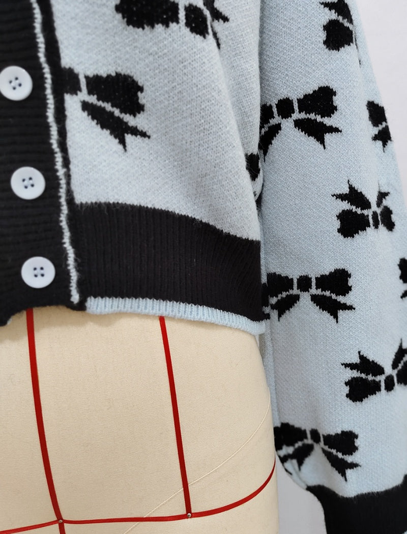 Floral Pattern Button-Up Cardigan