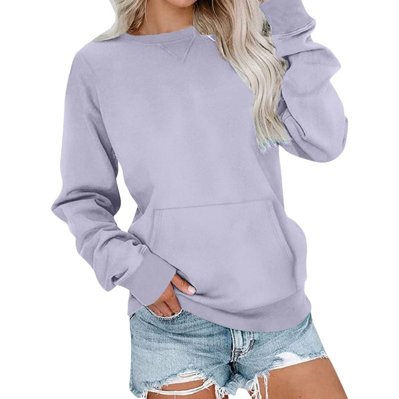 Crew Neck Loose Long Sleeve Top