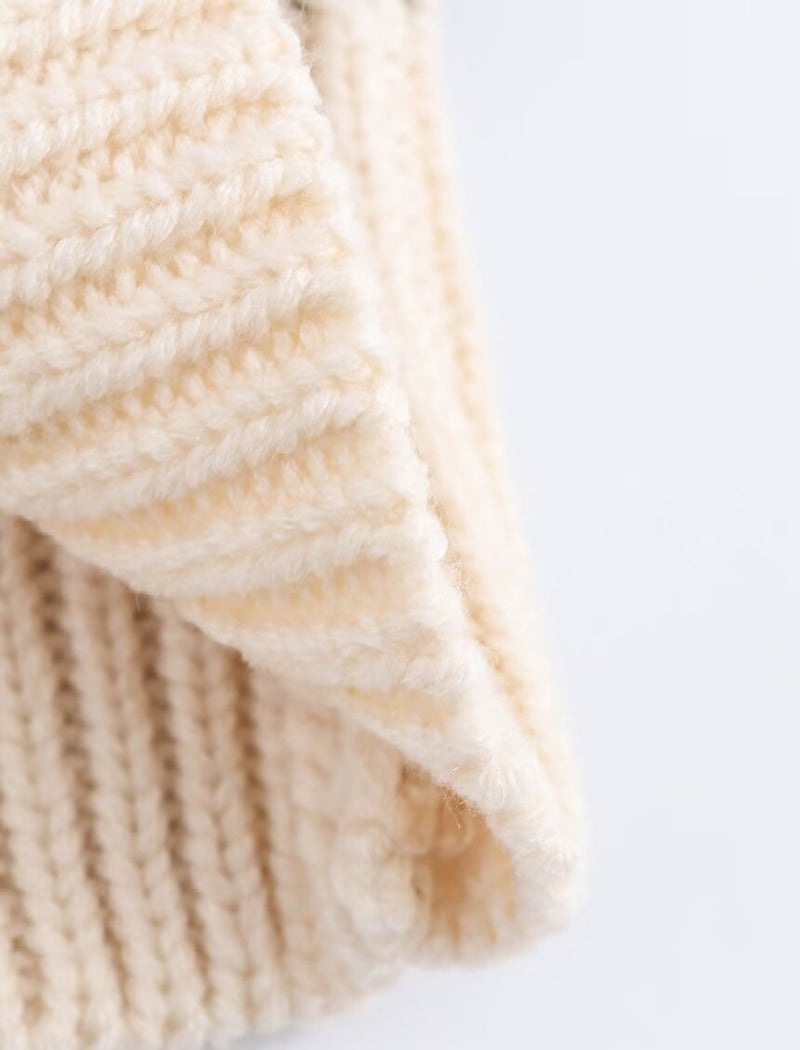 Jacquard Knit Panel Casual Sweater