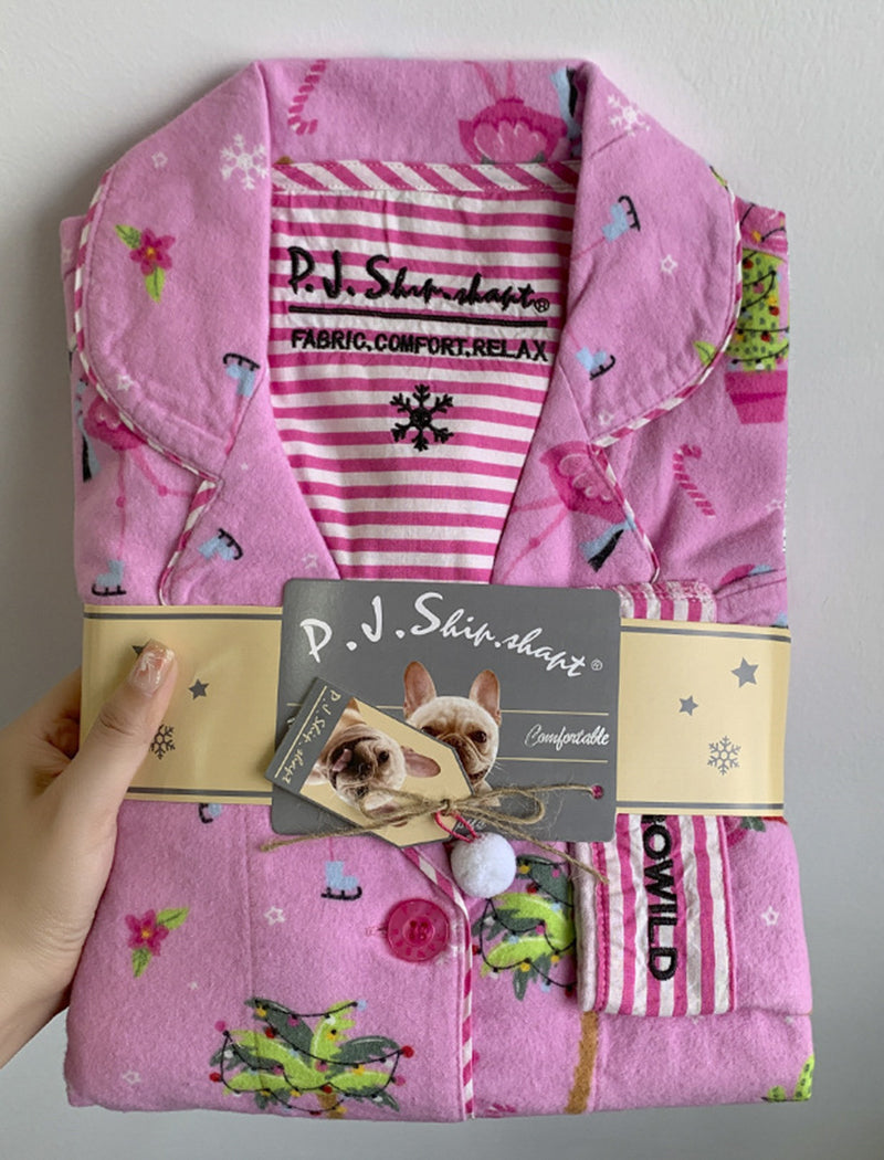 Printed Long Sleeve Pants Pajama Set