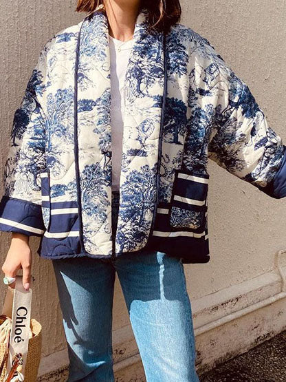 Graphic Quilted Coat