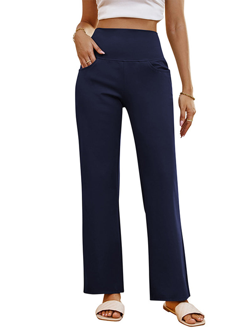 Wide-Leg Lounge Pants with High Waist